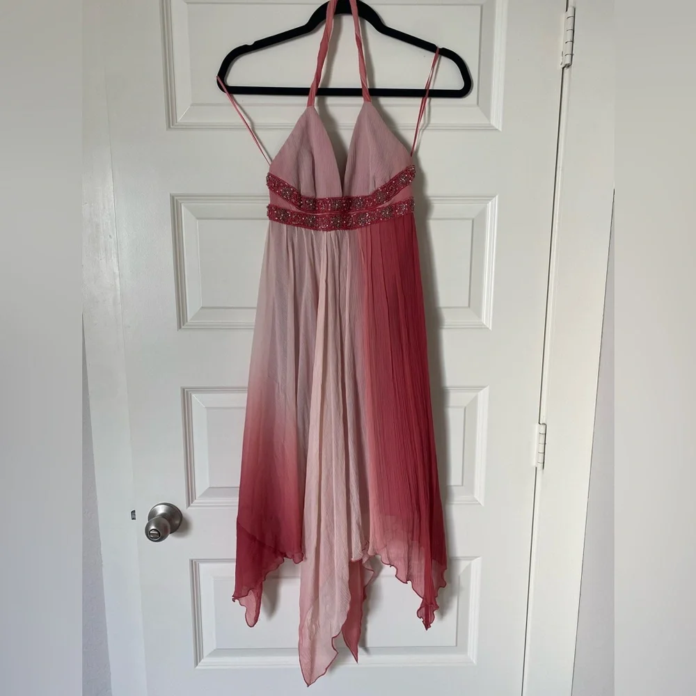 Y2K Beaded Express 100% Silk Fairy Dress - Picture 2 of 11